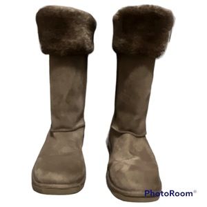 Arizona Jean Company Susie Fur Lined Boots Truffle color size 10